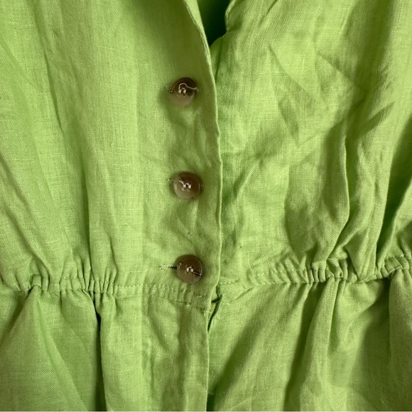 SEEK The Label Lime Green Linen Romper – Women’s Size S - Picture 3 of 4